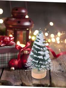 10 قطعة/مجموعة أشجار عيد الميلاد الصناعية الصغيرة، أشجار صنوبر صغيرة، ديكور طاولة المنزل، اكسسوارات ديكور السنة الجديدة، مشهد ثلجي صناعي أشجار صنوبر صغيرة DIY، ديكور الدمى المنزلية، ديكور منزلي واقعي لعيد الميلاد، ديكور غرفة الشتاء