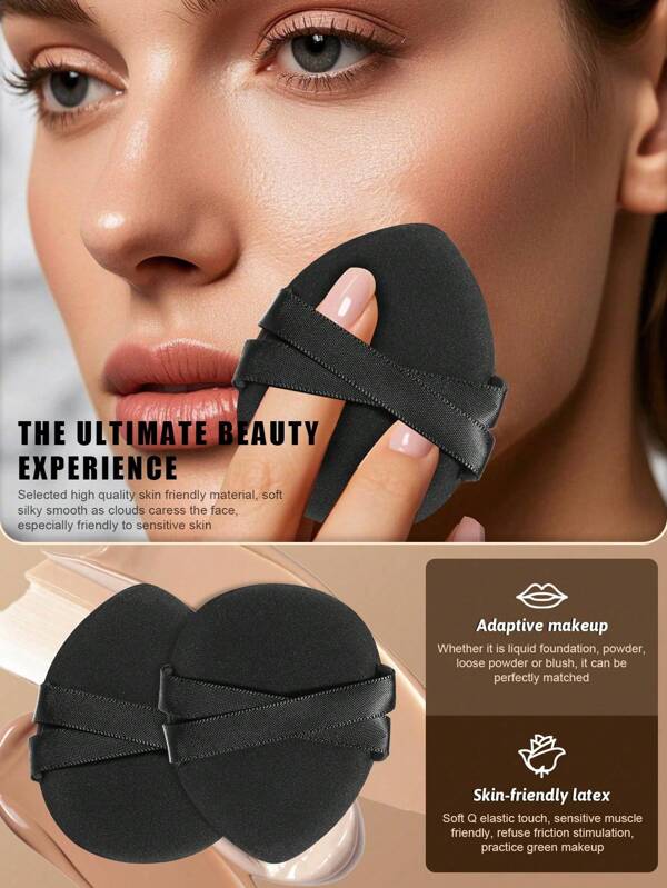 6 PIEZAS Juego de esponjas para maquillaje de dedos | Mangas de silicona para mezclar sin usar las manos, portátiles y reutilizables | El sueño de los principiantes y listo para regalar | Perfecto para principiantes y ella