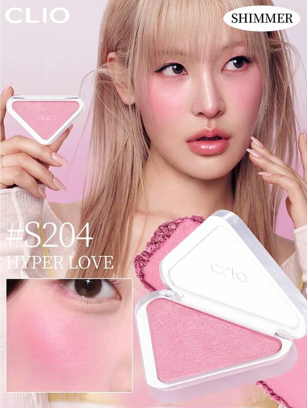 Clio K-Beauty ESSENTIAL BLUSH TAP Puder Rouge, Wangen Puder Rouge, feines Puder, samtige Textur, natürlicher matter & schimmernder Finish, strahlender Finish, natürlich aussehender Finish, einfach anzuwenden, lässt sich mühelos auftragen, nicht fettend, cremige & leicht zu vermischende Farbe für Lippen & Wangen für tägliches Make-up, Koreanisches Make-up