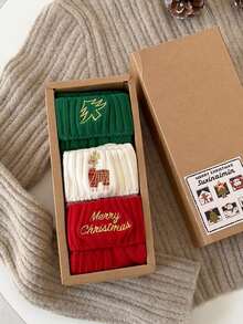 Christmas Socks For Women-Cute Mid-Tube Socks In Autumn And Winter, Big Red New Year Socks Japanese Cute Embroidery Cartoon Ins Socks - Multicolor - View 4