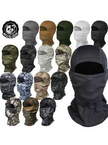 透气网眼巴拉克拉法帽，适合狩猎和骑行 - 男女款迷彩自行车面罩 - 轻便舒适 - 彩色 - 查看 12