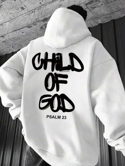 sweat-shirt à capuche blanc à manches longues pour hommes avec graphique en lettres noires, confortable et polyvalent, style coréen minimaliste, pour l'automne/l'hiver, convient pour le port casual ou les sorties