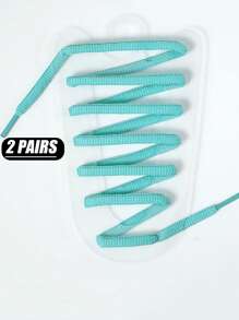 120厘米长户外运动鞋椭圆形鞋带，时尚百搭跑鞋纯色鞋带，经典百搭编织涤纶鞋带，2双鞋带