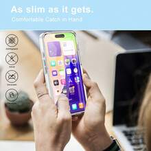 Hadaasi 1pc Transparent Shell Membrane 360 Degree Full Coverage TPU+PC Dual-Layer Acrylic Double-Sided Anti-Drop Silicone Protective Case, Compatible With Apple 17 Pro/17 Pro Max/17 Air/17/16 Pro/16 Pro Max/16 Plus/16/16E And Galaxy S26 Ultra/S26 Plus/S26/S25 FE/S25 Ultra/S25 Plus/S25/S25 Edge/S24 Ultra/S24 Plus/S24/A56/A36/A26/A07/A17/A55/A35/A25/A15/A24/A34/A14/A16/A06/A05S - Clear - View 8