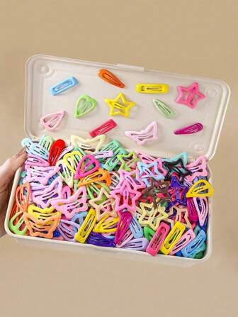30/15pcs Assorted Colorful 3cm Small Hair Clips, Suitable For Children Casual Fashion Hair Accessories
