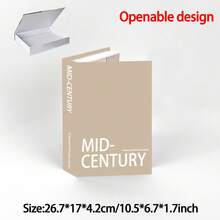 2 Peças Caixas Decorativas de Livros Abríveis, Decoração Moderna para Casa para Mesa de Centro, Estante de Livros ou Lareira, Belos Livros Falsos para Armazenamento de Fotos e Lembranças