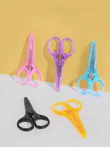 1把精密不锈钢迷你剪刀 - 直刃设计，工艺精湛，旅行必备，带保护套，适用于剪纸、剪线、理发；多功能办公及缝纫工具，学生、裁缝的理想之选，返校礼物（紫色/蓝色/粉色/黑色/黄色） - 彩色 - 查看 2