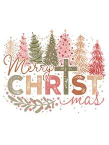 Christmas Tree Merry Christmas DIY Iron-On Heat Transfer Sticker Decals Patch, Suitable For T-Shirts, Sweatshirts, Pillowcases, Fabric, Bags And Clothing Decoration, Winter Merry Christmas Xmas New Year Retro Holiday Party Decor, 10inch