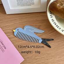 1pc Cute Student Hair Comb, Cartoon Design Thick Acrylic Anti-Static Comb, Dog Decor Hair Accessory, Portable Straight Hair Brush, Cartoon Bear Animal Shaped Comb, Creative Fashion Student Portable Straight Hair Brush, High Quality Thick Dog Comb, Cute Cartoon Animal Acrylic Portable Pocket Comb For Women, Hair Accessories, Hair Styling Kit, Hair Tool Kit, Home Beauty Women Accessory Gifts