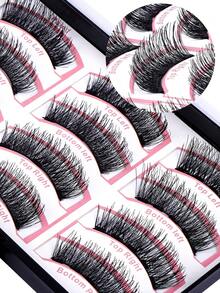 MAGEFY 4/3/1 对 CC 卷磁性眼线笔和磁性睫毛套装，含磁性夹 + 粉色眉毛修剪器 + 睫毛夹，混合风格，无胶，自然外观可重复使用假睫毛，6-13 毫米仿貂皮睫毛适合日常佩戴，防水，漫画睫毛，细长眼尾放大双眼，蓬松纤细，适合日常使用漫画睫毛，2025 年夏季旅行必备品，海滩度假，露营旅行 - 眼尾拉長款 - 查看 10