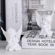 1 Creative Resin Little Angel White Angel Statue, Garden Sleeping Little Angel Statue For Indoor And Outdoor Home Decoration, Cute And Lovely Corner Sculpture Commemorative Statue (White) Christmas Decorations Room Decor Christmas