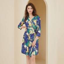 Maternity Robe And Baby Receiving Blanket Set For Labor And Delivery - 孔雀 - 查看 10