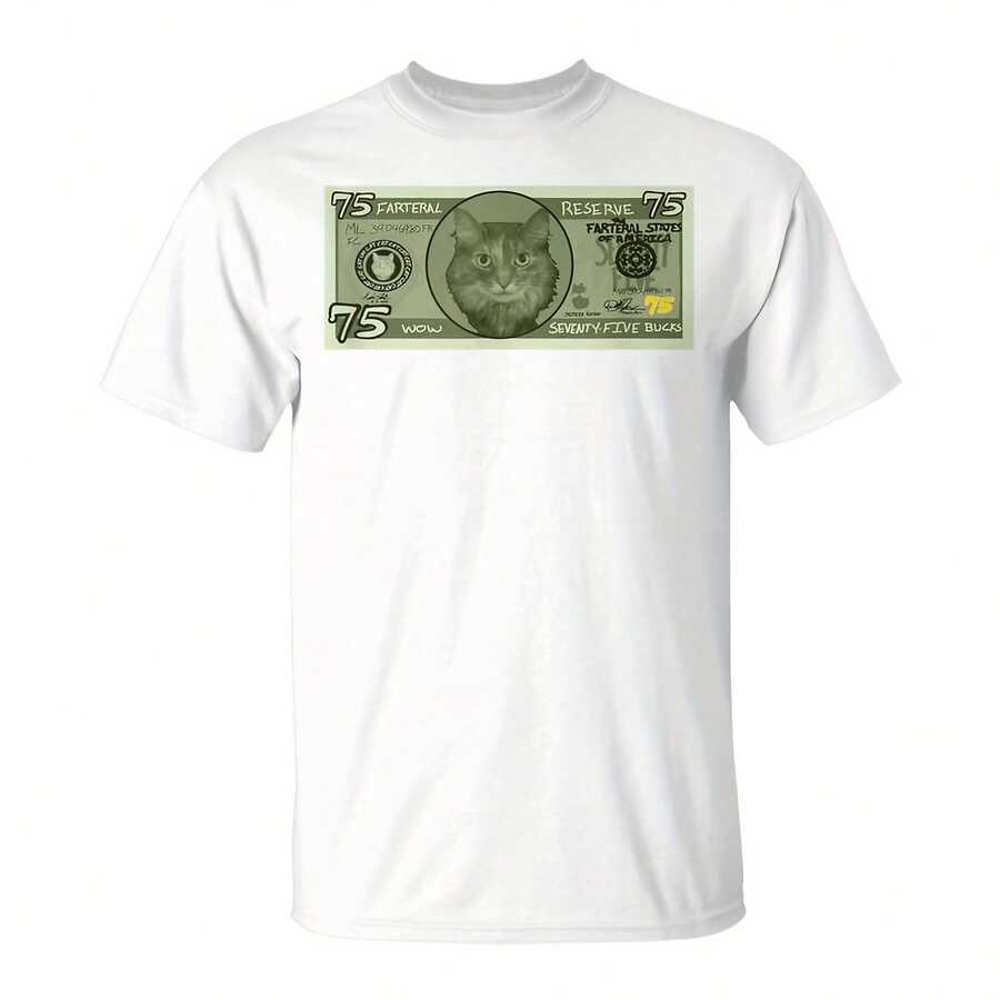 Fart T Dollar Bill T-Shirt25390220g Heavy Nvas Cotton T-Shirt, Stiff And Stylish, Wear-Resistant, Like An Artist's Nvas. Customized For Design Studio, Creat Team Or Art Team. The Version Is Oversize, Which Is Convenient For Activities. The Print Is A Light Bulb Ped By Various Design Tools Pencils, Brushes, Mouse Pointers , Meaning"A Collection Of Inspiration". It Is The Team's"Work Uniform" And A Gift For Creativity, Establishing A Professional Ideny And Announcing The Team As A Workshop For Ideas To Collide And Masterpieces To Be Produced. - 白色3 - 查看 1