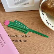 1pc Cute Student Hair Comb, Cartoon Design Thick Acrylic Anti-Static Comb, Dog Decor Hair Accessory, Portable Straight Hair Brush, Cartoon Bear Animal Shaped Comb, Creative Fashion Student Portable Straight Hair Brush, High Quality Thick Dog Comb, Cute Cartoon Animal Acrylic Portable Pocket Comb For Women, Hair Accessories, Hair Styling Kit, Hair Tool Kit, Home Beauty Women Accessory Gifts