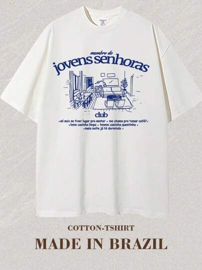 T-shirt Camiseta Estampada Feminina Sou Membro do Jovens Senhoras Camisa 100% Algodão Frete Grátis Rápido