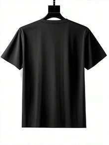 Women's Pearl Embellished 2D Printed Casual T-Shirt - Suitable For Casual Wear And Holiday Gifts, Breathable Fabric, Soft And Comfortable, Machine Washable, Versatile Women's T-Shirt For All Seasons, Pearl Embellished Design, Daily Casual And Versatile, Showing Natural And Elegant Temperament. - 黑色 - 查看 2