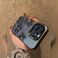 Laser Blooming Purple Flower Print Phone Case,Suitable For IPhone17/IPhone17 Air/IPhone17 Pro/IPhone17 Pro Max/16 Pro Max/15 Pro Max/14 Pro Max/13 Pro Max/12 Pro Max/11 Pro Max , Compatible With Samsung Galaxy Series A54/A53 - 透黑 - 查看 6