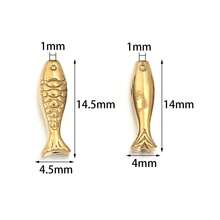 Gói 5 hạt chuỗi hạt hình đại dương bằng thép không gỉ, họa tiết hoa trơn, vòng tay/vòng cổ vỏ sò dễ thương, trang sức mặt dây chuyền phụ kiện tự làm - Chuỗi hạt Ocean Series - Xem 7