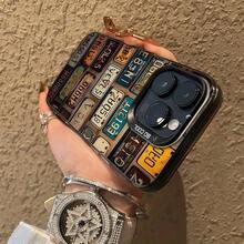 1pc Burgundy Gradient Minimalist Leopard, Lips, Pool Ball, English Text Printed Phone Case, Suitable For IPhone 16 Pro Max, 17/15/14 Plus, 13/12/11, Series - 彩色 - 查看 5