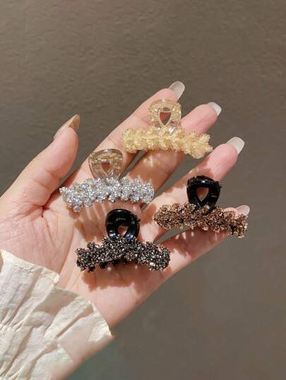 4pcs Elegant Sparkling Rhinestone Hair Clips, 4.5cm/1.77in Retro Style Women Hair Accessories, Solid Color Versatile Hair Pins, Suitable For All Seasons And Running, Fit For Women 15 Years Old And Above, Hair Accessories Women, Hair Accessories, Hair Tools, Curly Hair Accessories Fall, Travel, Hair Tools, Accessories Women, Hair Stuff,Fall,Hair,Hair Accessories, Travel,Hair Accessories,Accessories Women,Hair Accessory Women,Hair Tools,Hair Stuff,Stuff,Beauty Accessories