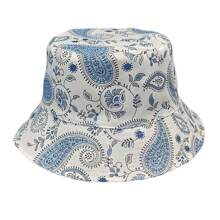 1pc Reversible Paisley Print Bucket Hat, Polyester Bohemian Style Unisex Cap Suitable For Spring, Summer And Autumn