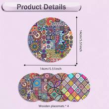 1 Set (4pcs) Heat Insulation Pads, Kitchen Dining Table Mats, Pot Holders, Cup Coasters, Anti-Scald Placemats - Multicolor - View 7