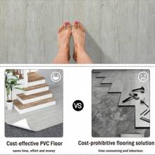 1 Roll 40x300cm Vinyl Self-Adhesive Floor Tiles, Wood Grain Pattern, Easy To Peel And Stick, Durable, Easy To Install, Suitable For Bathroom And Kitchen - Multicolor - View 5