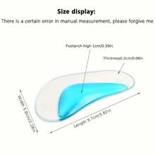 6 pezzi Solette per arco plantare in gel rinforzato, cuscinetti autoadesivi per arco plantare per piedi piatti, per uomo e donna