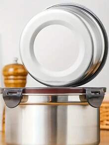 1 件带通风盖的食品容器,可拆卸排水盘,冰箱收纳盒,用于储存冷冻食品、水果和蔬菜,优质 304 级不锈钢,防漏、防潮、防臭,非常适合露营、午餐、剩菜、汤和沙拉(随机盖子颜色) - 彩色 - 查看 3