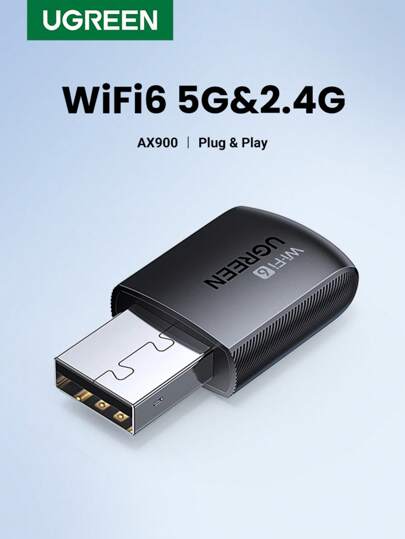  UGREEN 2.4G & 5G Wifi6 Wireless Adapter 600Mbps 286Mbps USB WiFi Network Card For PC Computer USB WiFi Adapter USB Ethernet WiFi