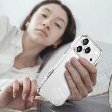 Hadaasi 1pc Transparent Shell Membrane 360 Degree Full Coverage TPU+PC Dual-Layer Acrylic Double-Sided Anti-Drop Silicone Protective Case, Compatible With Apple 17 Pro/17 Pro Max/17 Air/17/16 Pro/16 Pro Max/16 Plus/16/16E And Galaxy S26 Ultra/S26 Plus/S26/S25 FE/S25 Ultra/S25 Plus/S25/S25 Edge/S24 Ultra/S24 Plus/S24/A56/A36/A26/A07/A17/A55/A35/A25/A15/A24/A34/A14/A16/A06/A05S - Clear - View 9