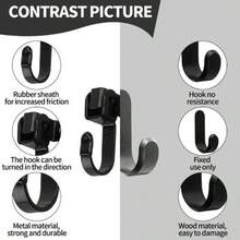 5PCS Kitchen Adjustable Hook Dualpurpose Movable Sidemounted Toploading Hook