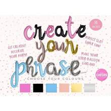 16" Script Letter Balloons - Create Your Balloon Banner - Rose Gold, Gold, Silver, Pink, Black,Baby Blue - Letter Balloons - Party DecorDefault Golden Balloon - Gold - View 2