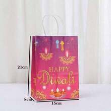 5 pezzi/10 pezzi/20 pezzi Borse regalo di Diwali con manici, colore e stile casuali, forniture per feste di Diwali, decorazione, confezione regalo per festival - Multicolore - Visualizzare 9
