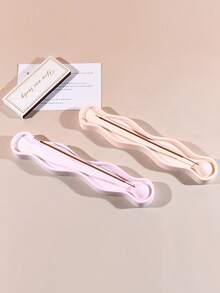 Set de 2 moldes de silicona en estilo zen para hacer un plato de incienso de onda y un soporte para velas - Blanco - Ver 3