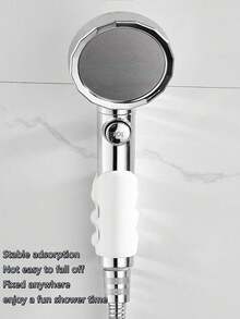 1pc Random Color Universal Caterpillar Shower Caddy With Suction Cup, Movable Seat, Tool-Free Installation And Adjustable Shower Head Holder For Bathroom Accessories, Bathroom Suction Cup Kettle Portable Shower Head Holder, Bathroom Bathing Tool Bathroom Organizer Storage Back To School Bathroom Accessories Bathroom Tools - Multicolor - View 3