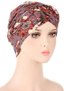 1 件全新扎染拉绒编织头带，短辫子可隐藏头发围巾帽子 - 彩色 - 查看 11