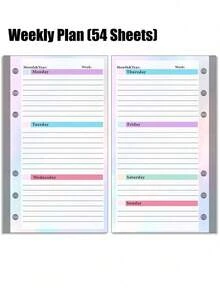 82 Sheets Budget Planner Refill With Binder Pocket, Rulers, And 6-Hole Loose Leaf Paper - Monthly And Weekly Pages Included Back To School
