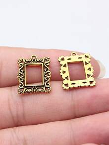 10pcs/Bag 20x15mm Retro Rectangle Photo Frame Charms Pendant For DIY Jewelry Making Accessories Jewelry Findings DIY Necklace Making DIY Keychain Making Handmade Craft - Photo Frame - View 4