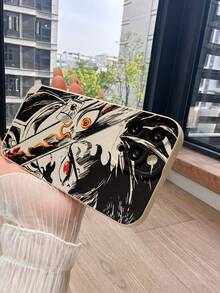 1 pieza Funda de teléfono con protección de lente mate y patrón de heterocromía de anime premium, compatible con series de Apple/OPPO/Vivo/Redmi