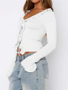 Women's Autumn Sexy Slim-Fit Wool Top