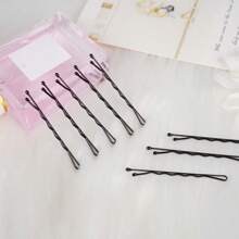 60/120/150/200 件 U 型发夹，适合女孩女士浓密头发造型的发夹，发髻延长器，发髻制作器，发髻发片，发夹 - 黑色 - 查看 11