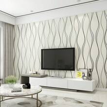 1 rolă de tapet minimalist modern cu linii geometrice, meșteșug plușat impermeabil, potrivit pentru decorarea dormitorului și sufrageriei acasă