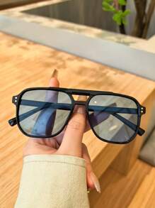 3 pares de gafas de moda para playa con diseño calado, adecuadas para uso diario, vacaciones en la playa, combinación con atuendos de pesca y ocio en la playa - Marrón café + amarillo + azul - Ver 3