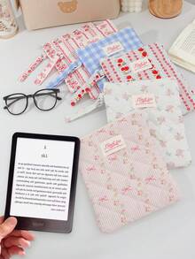 1个花卉图案6/6.8/7英寸电子阅读器保护套SA569P，适用于Kindle Paperwhite 2024 1/2/3/4/5/6电子书阅读器，电子阅读器收纳袋，学生礼物，学校/假期/旅行使用 - 彩色 - 查看 2