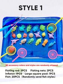 Magnetic Fishing Pool Toy Game, Bathtub Toy With Fishing Rod And Floating Fish, Suitable For 3-6 Years Old Kids Birthday Party Gift, Outdoor Toys, Bath Toys, Toddler Toys, Children Toys