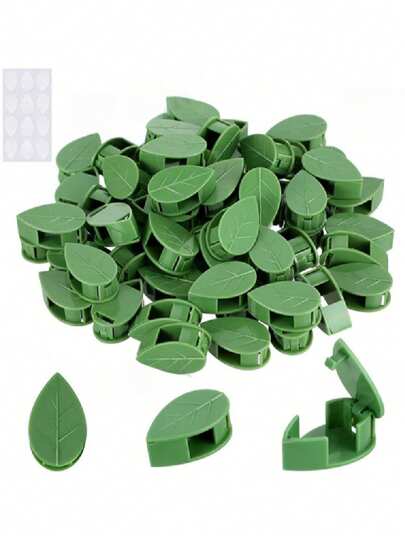 10/20/50/100 piezas Clips para pared de plantas, Ganchos adhesivos para fijar plantas, Clips de decoración de enredaderas de jardín