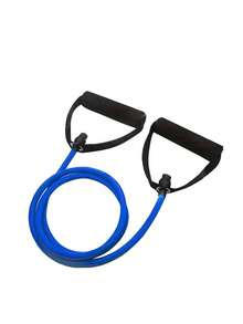 1pc Premium Rubber Resistance Band With Comfort Handles - Ideal For Home Workouts, Strength Training, Pilates & Toning | Durable Fitness Stretching Rope In Black, Green, Red, Blue, Strength Training Gear | Secure Attachment Features | Adjustable Resistance Bands, Resistance Bands For Working Out - 綠色 - 查看 11