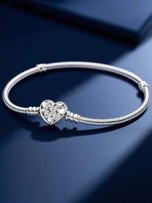 1Pc Glamorous 16-21CM Real Love Snake Bone Chain Bracelet For Women Girlfriend Gift Fine Ladies Jewellery - Silver - View 6