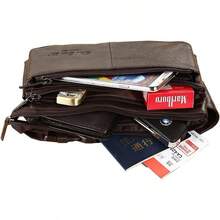 Hebetag Leather Waist Bag Fanny Pack For Men Women Travel Outdoor Sports Hiking Running Hip Bum Belt Slim Cell Phone Purse Wallet Thigh Pouch (Brown) - #03Coffee - View 8